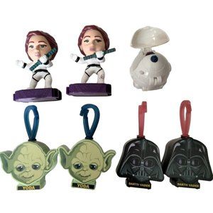 Lot of 7 Star Wars McDonalds Happy Meal Toys Black Widow Yoda Darth 2019 2020